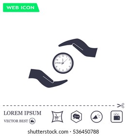 watches and hand web icon. vector design