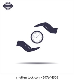watches and hand web icon. vector design