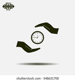 watches and hand web icon. vector design