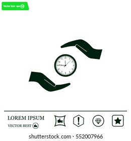 watches and hand web icon. vector design