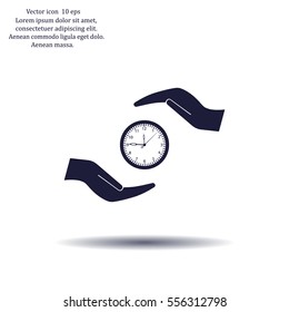 watches and hand web icon. vector design