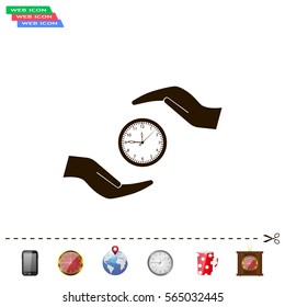 watches and hand web icon. vector design