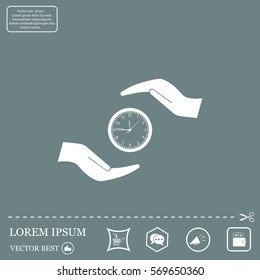 watches and hand web icon. vector design