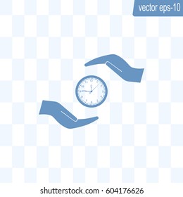 watches and hand web icon. vector design