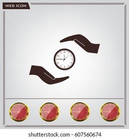 watches and hand web icon. vector design