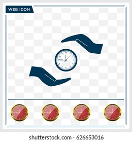 watches and hand web icon. vector design