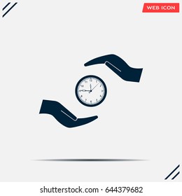watches and hand web icon. vector design