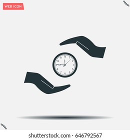 watches and hand web icon. vector design
