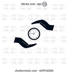 watches and hand web icon. vector design