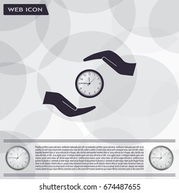 watches and hand web icon. vector design