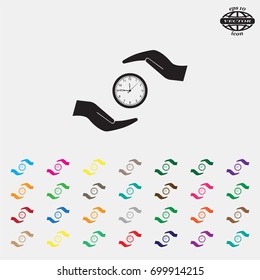 watches and hand web icon. vector design