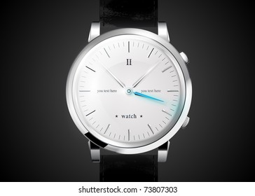 regarde une icône avec la face de l'horloge. EPS10, transparence