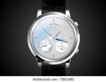 regarde une icône avec la face de l'horloge. EPS10, transparence