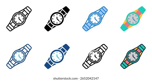 Watches icon set multiple style collection 
