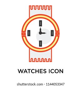 Watches icon vector isolated on white background for your web and mobile app design, Watches logo concept