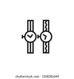 Watches line icon. Watch, time, accessory. Working time planning concept. Vector illustration can be used for topics like time management, business, workflow