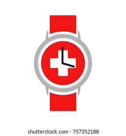 watches vector design with switzerland flag country