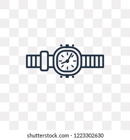 Watches vector outline icon isolated on transparent background, high quality linear Watches can be used web and mobile