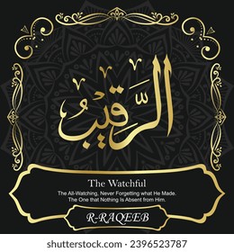 The Watchful. The All-Watching, Never Forgetting what He Made. The One
that Nothing Is Absent from Him.