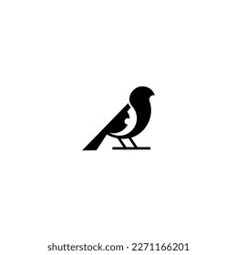 
The watching bird eye concept elements icon logo. Intelligence symbol. Security watching logo.
