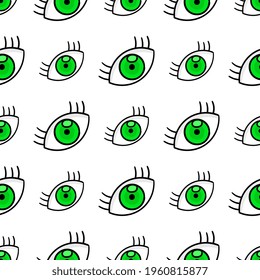 watching eyes ornament seamless pattern textile print. Great for summer vintage fabric, scrapbooking, wallpaper, giftwrap. repeat pattern background design