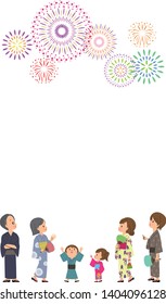 Watching fireworks with three generations