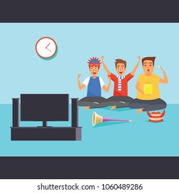 WATCHING FOOTBALL GAME ON TV
