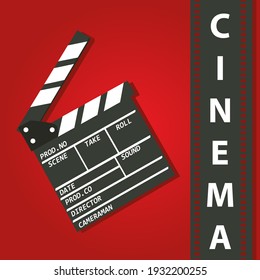 Watching a movie in the cinema, good time. Vector illustration.