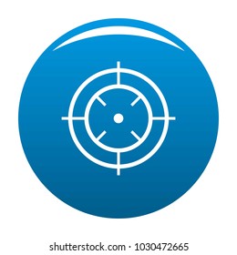 Watching of radar icon vector blue circle isolated on white background 