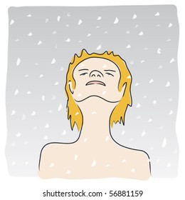 Watching the snow