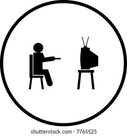 watching television symbol