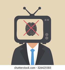 watching TV the human brain to become stupid