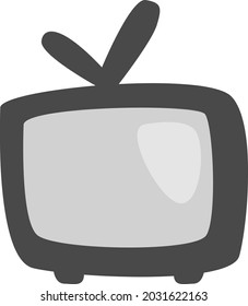 Watching tv, illustration, vector, on a white background.