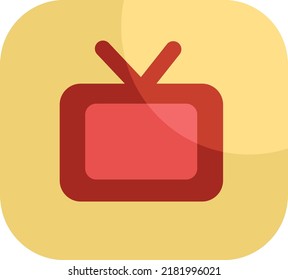 Watching TV, illustration, vector on a white background.