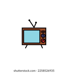 watching tv vector type icon