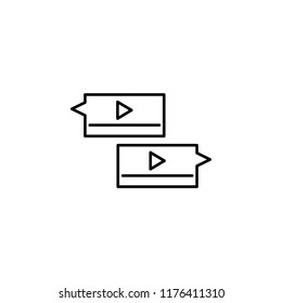 watching a video icon. Element of seo and online marketing icon for mobile concept and web apps. Thin line watching a video icon can be used for web and mobile