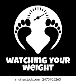 watching your weight design vector art