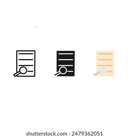 watchlist, search icon vector illustration