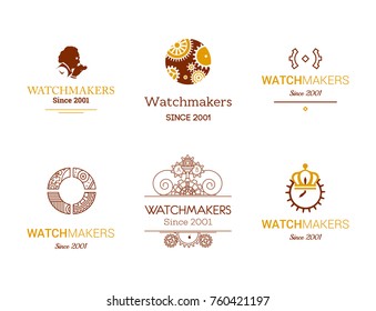 Watchmaker  and repairman logo collection