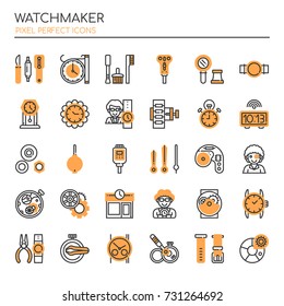 Watchmaker , Thin Line and Pixel Perfect Icons
