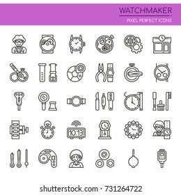 Watchmaker , Thin Line and Pixel Perfect Icons
