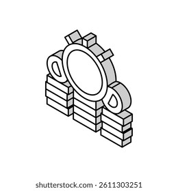 watchstop investment income isometric icon vector. watchstop investment income sign. isolated symbol illustration