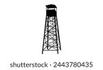 Watchtower emblem, flat color illustration