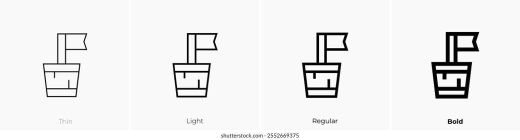watchtower icon. Thin, Light Regular And Bold style design isolated on white background