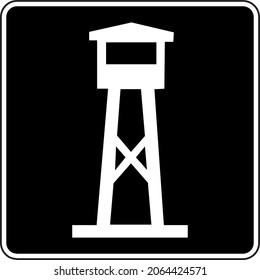 watchtower sign vector with black color