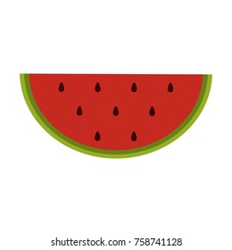 Watemelon slide fruit icon vector illustration graphic design