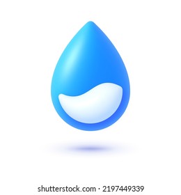 Water 3d on white background. Vector illustration design