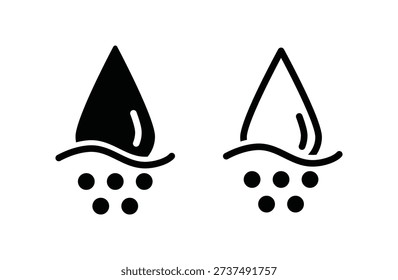 Water absorption icon vector for web design
