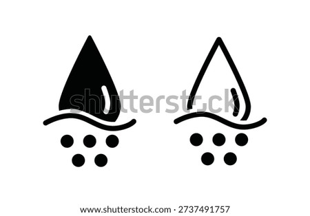 Water absorption icon vector for web design