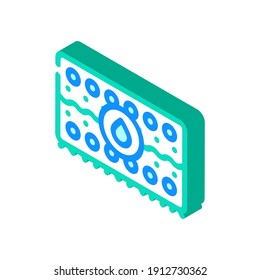 Wasseraufnahme isometrischer Icon Vektorgrafik. Wasserabsorptionsschild. einzelne Symbolillustration